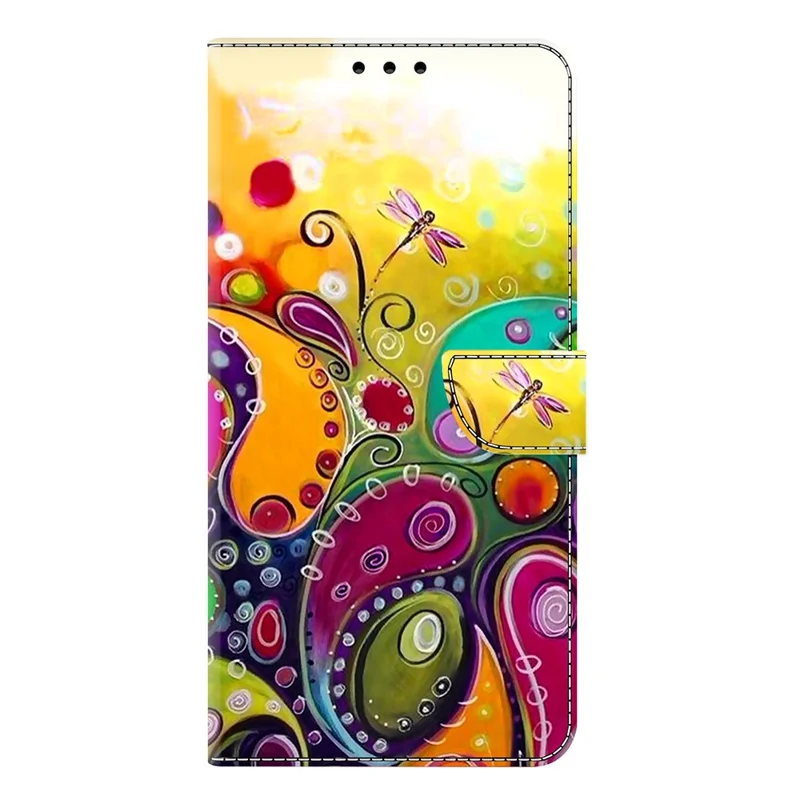 For iPhone 17 Pro Case PU Leather Wallet Phone Cover with Stand - Kleurrijke Bloem