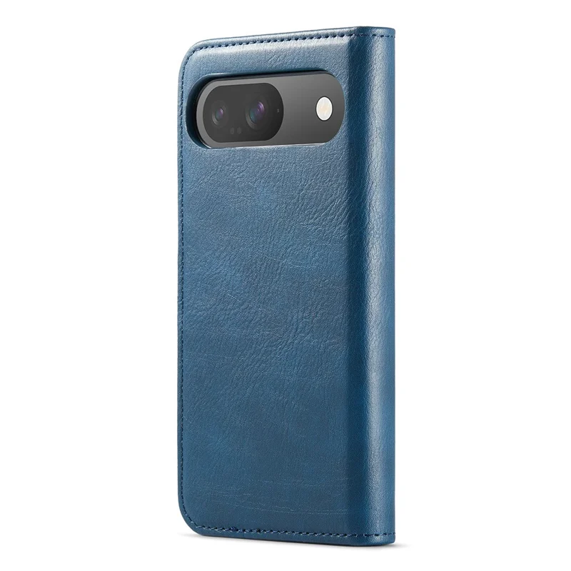 DG.MING pour Google Pixel 10 Pro / Étui Pixel 10 en Cuir Véritable Amovible - Bleu