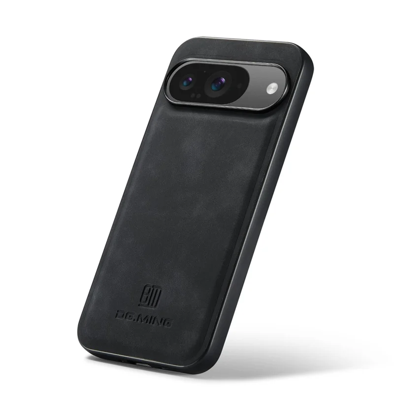 DG.MING For Google Pixel 10 Pro  /  Pixel 10 Case PU Leather Covered PC + TPU Hybrid Phone Shell - Black
