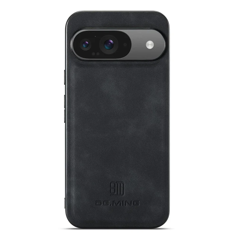 DG.MING For Google Pixel 10 Pro  /  Pixel 10 Case PU Leather Covered PC + TPU Hybrid Phone Shell - Black
