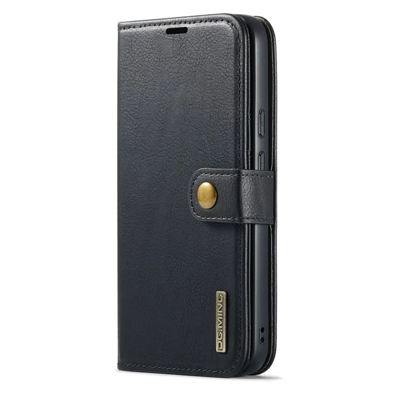 DG.MING pour Google Pixel 10 Pro XL Étui Couvercle de téléphone en cuir détachable et divisé - Noir