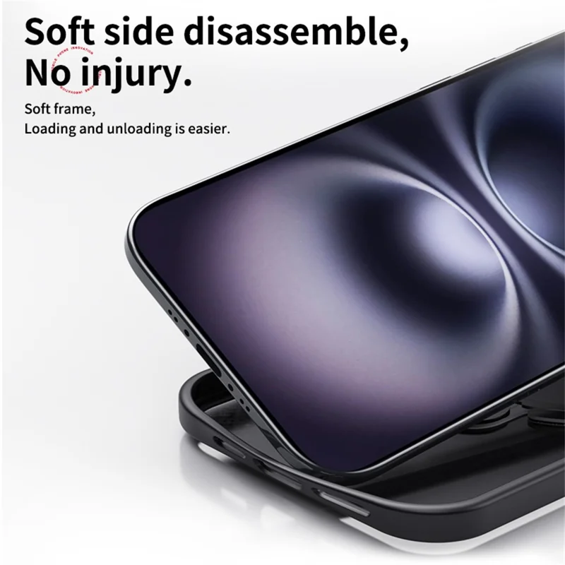 For iPhone 17 Air Phone Case Compatible with MagSafe Kickstand Matte Back Cover - Black