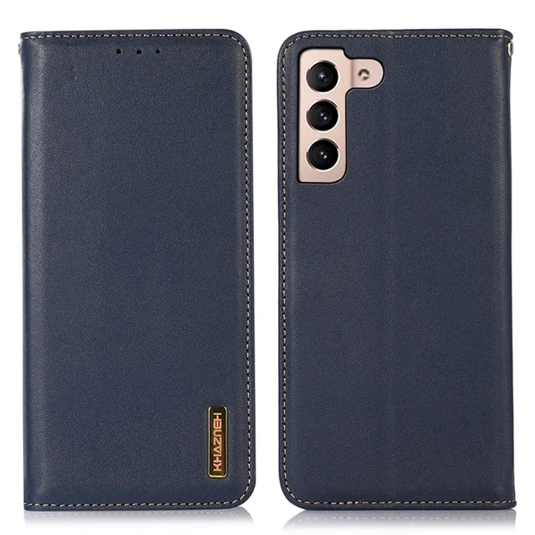 Khazneh Para Samsung Galaxy S23 Nappa Casa de Textura Casa de Textime - Azul