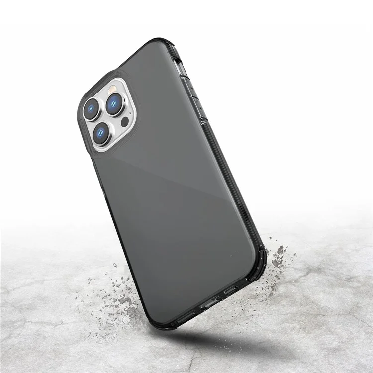 Serie de Defensa Transparente Para Iphone 13 Pro Max 6.7 Pulgadas Case de Teléfono a Prueba de Gota Con Protección de Esquinas de Airbag - Negro