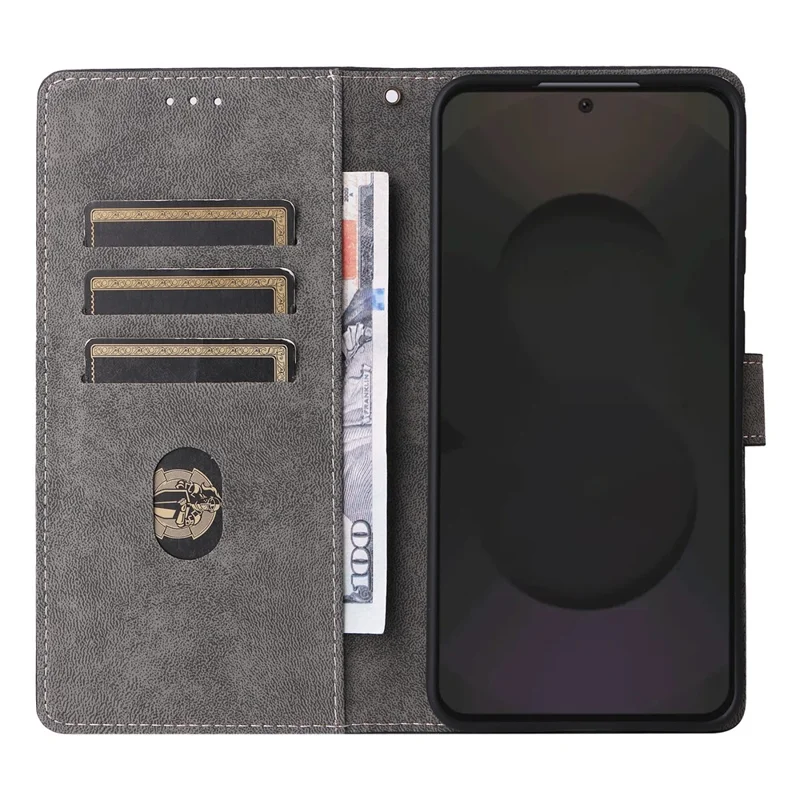 For Samsung Galaxy S25 FE Case Wallet RFID Blocking PU Leather Phone Cover Stand with Strap - Black