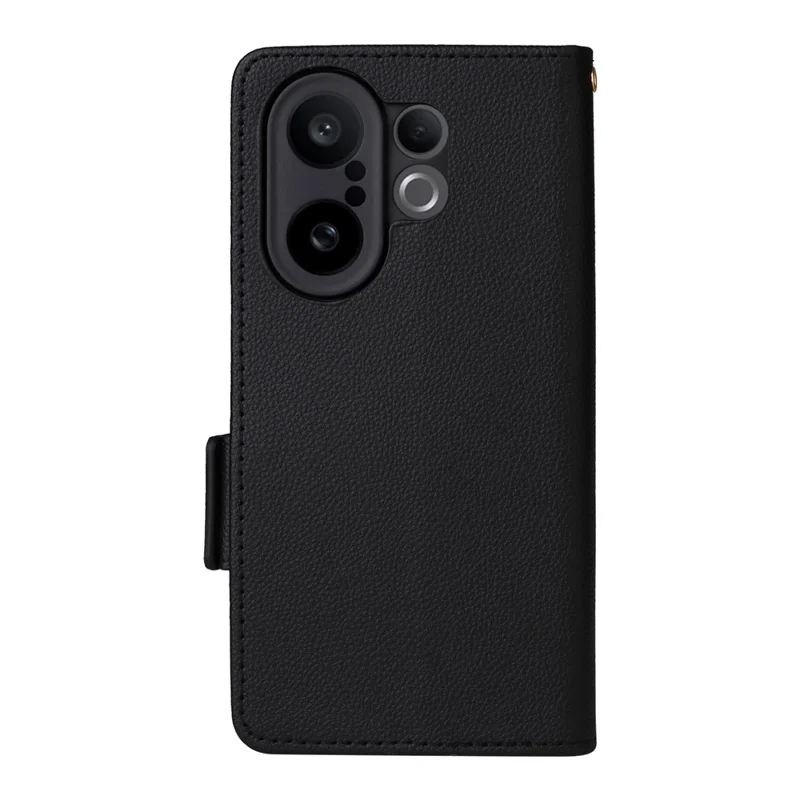 Cover per vivo X200 FE 5G / S30 Pro mini 5G con Cinturino da Polso, Texture Simil-Pelle di Litchi, Portafoglio Protettivo - Nero