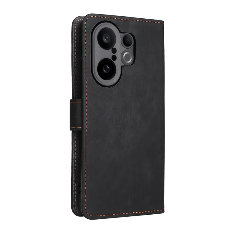 For vivo X200 FE 5G / S30 Pro mini 5G Case Wallet RFID Blocking PU Leather Phone Cover Stand with Strap - Black
