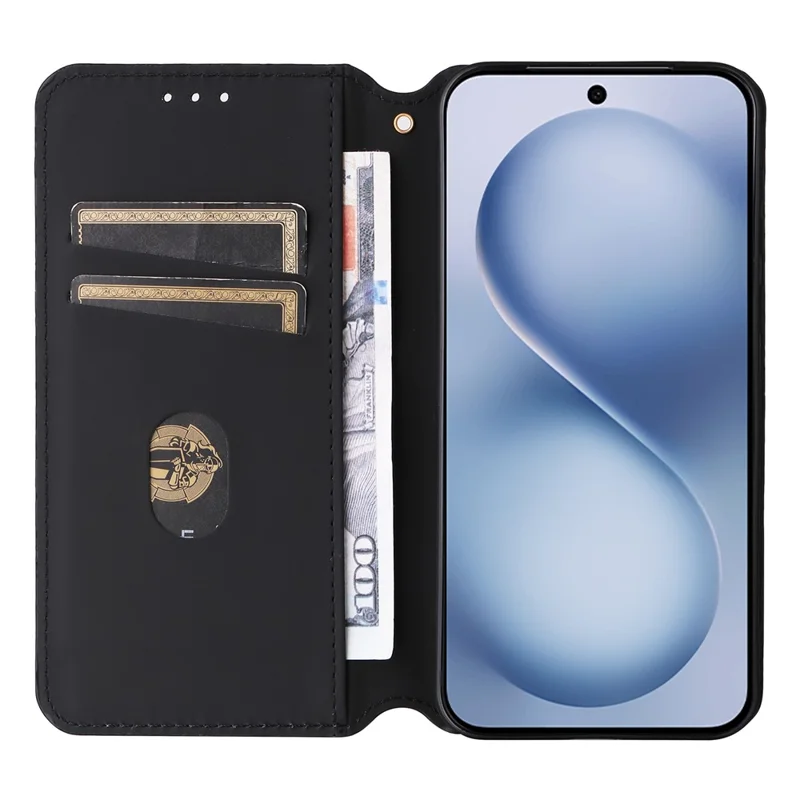 For vivo X200 FE 5G / S30 Pro mini 5G Case Wallet Rhombus Imprinted Leather Phone Cover - Red