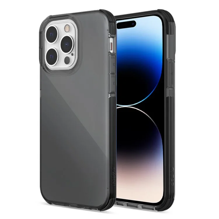Couverture de Téléphone de la Série Clear Clear Pour Iphone 14 Pro, Case de Téléphone TPU Anti-drop Léger Avec Protection Contre Les Coins à Airbag - le Noir