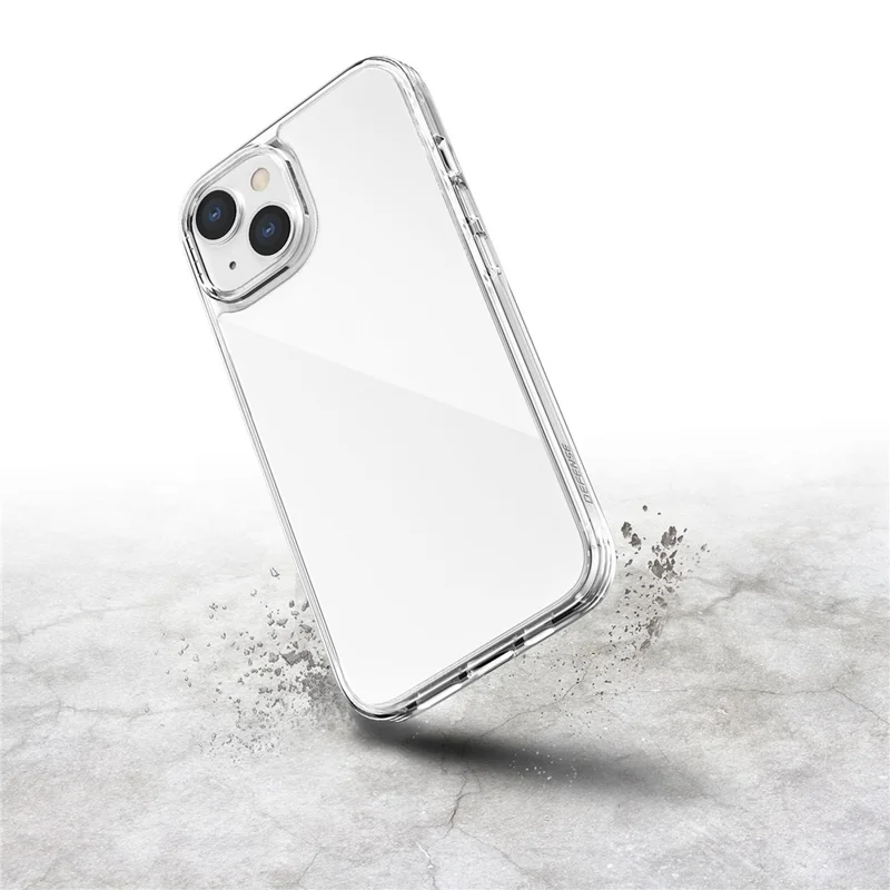 DEFENSE Clearvue Series for iPhone 14 Plus Transparent TPU Phone Cover Airbag Corners Protection Ultra Thin Anti-drop Phone Case