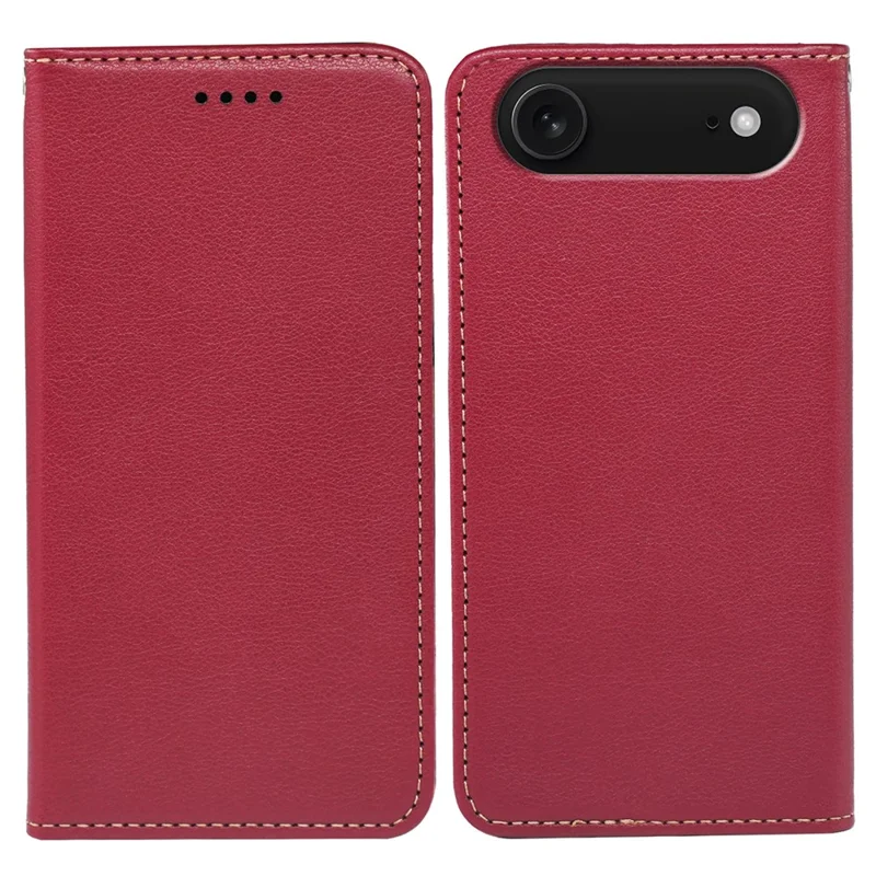 For iPhone Air Case Wallet RFID Blocking Leather Phone Cover Strong Magnetic Closure - Red