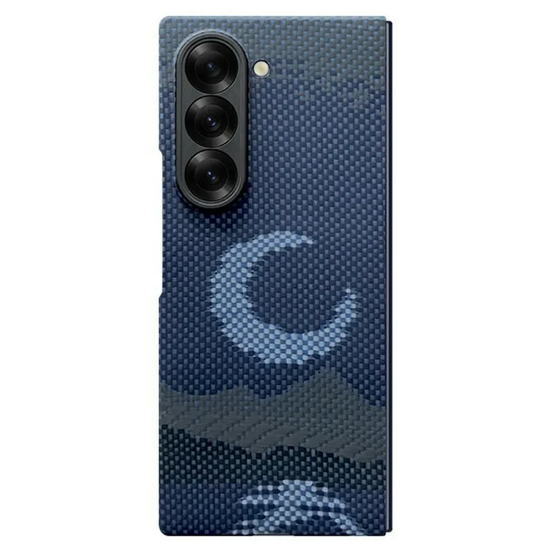 For Samsung Galaxy Z Fold6 5G Magnetic Case Precise Cutouts Aramid Fiber Phone Cover with Metal Lens Frame - Moon