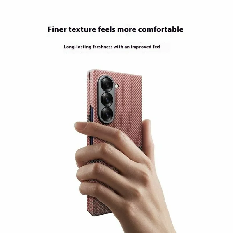 For Samsung Galaxy Z Fold6 5G Magnetic Case Precise Cutouts Aramid Fiber Phone Cover with Metal Lens Frame - Moon
