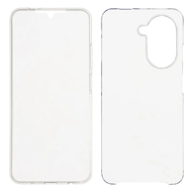 Para Xiaomi Poco C71 4G / Redmi A5 4G (171,7mm) Capa de TPU com Moldura Transparente, Parte Traseira em Acrílico e Película PET