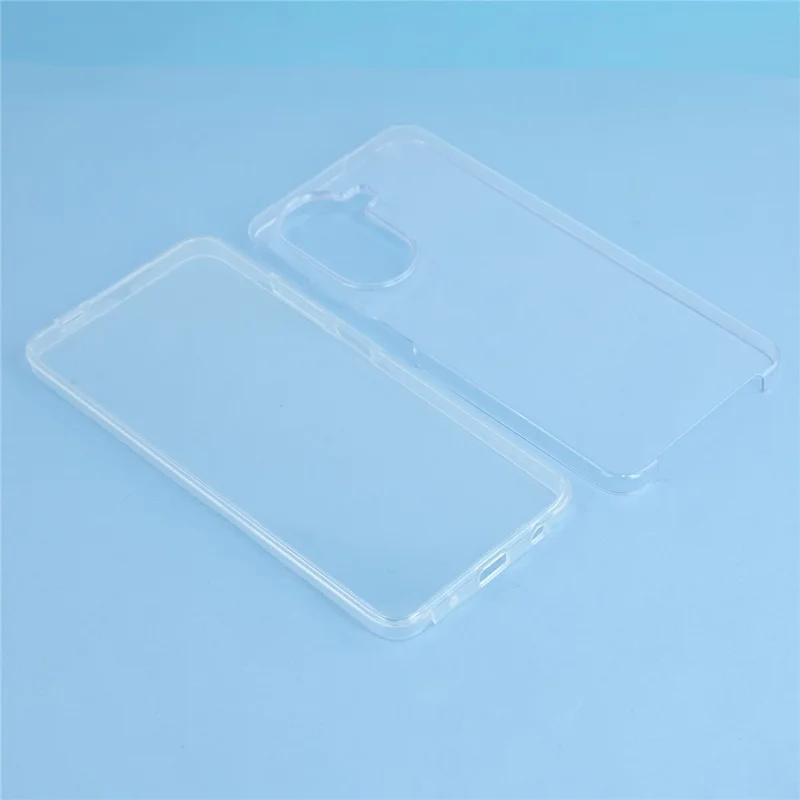 Para Xiaomi Poco C71 4G / Redmi A5 4G (171,7mm) Capa de TPU com Moldura Transparente, Parte Traseira em Acrílico e Película PET