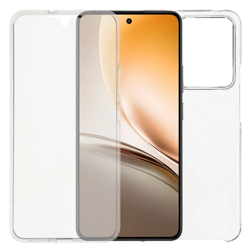 For Realme 14 5G Case TPU Frame Clear Acrylic Back Phone Cover with PET Film