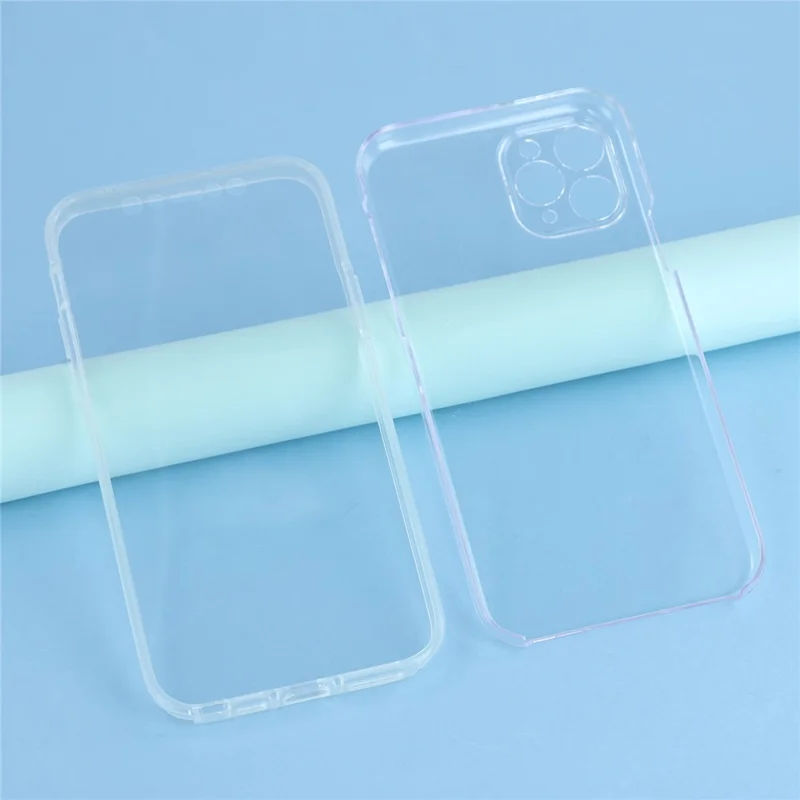 Coque pour iPhone 11 Pro Max Cadre TPU Transparent Arrière Acrylique avec Film PET