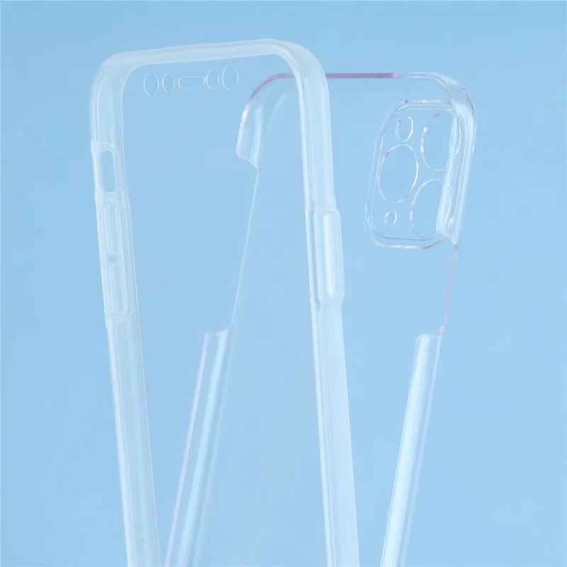 Coque pour iPhone 11 Pro Max Cadre TPU Transparent Arrière Acrylique avec Film PET