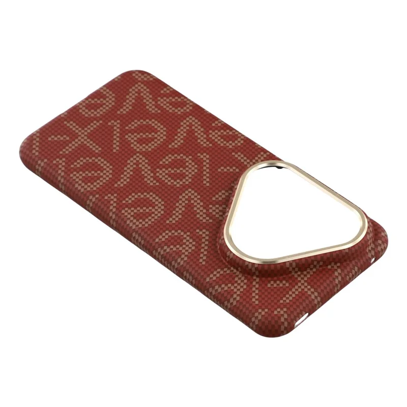 X-LEVEL Pour Huawei Pura 80 Ultra Coque Compatible avec MagSafe PC + Coque Arrière Métallique en Fibre de Carbone - Rouge