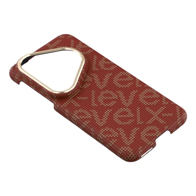 X-LEVEL Pour Huawei Pura 80 Ultra Coque Compatible avec MagSafe PC + Coque Arrière Métallique en Fibre de Carbone - Rouge