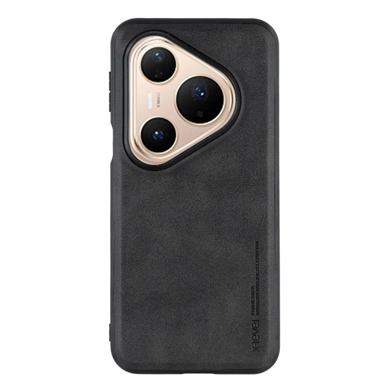 X-LEVEL Bojue-3 Series For Huawei Pura 80 Ultra Case Leather Coated PC+TPU Phone Back Cover - Black