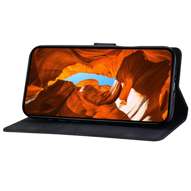 Per Motorola Edge 60 Pro 5G Custodia in pelle Motivo a scacchi stampato Portafoglio Stand Flip Phone Cover - Nero