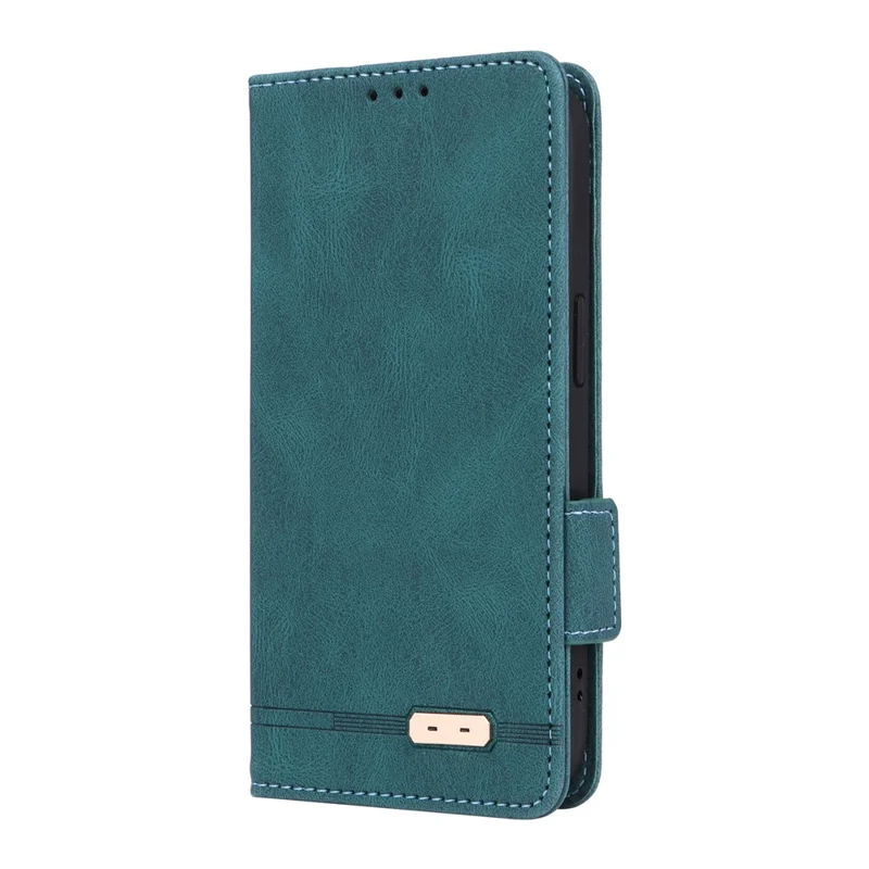 For iPhone 17 Case Leather Wallet Flip Phone Cover with Hardware Decor - Blue