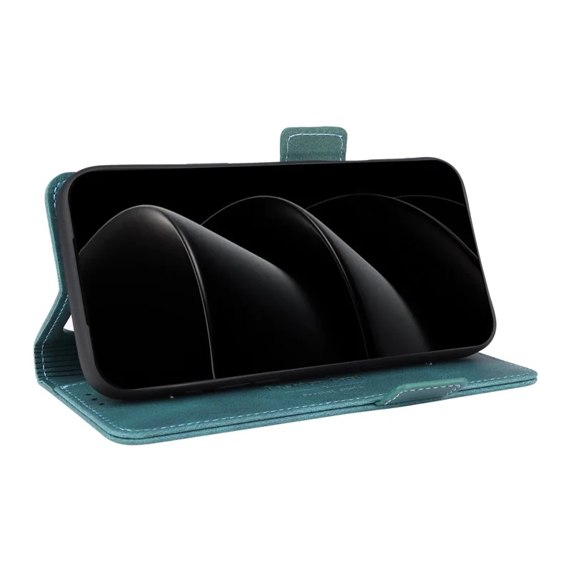 Til iPhone 17 Pro Max Taske i Læder, Wallet Flip Cover med Hardwaredekoration - Blå