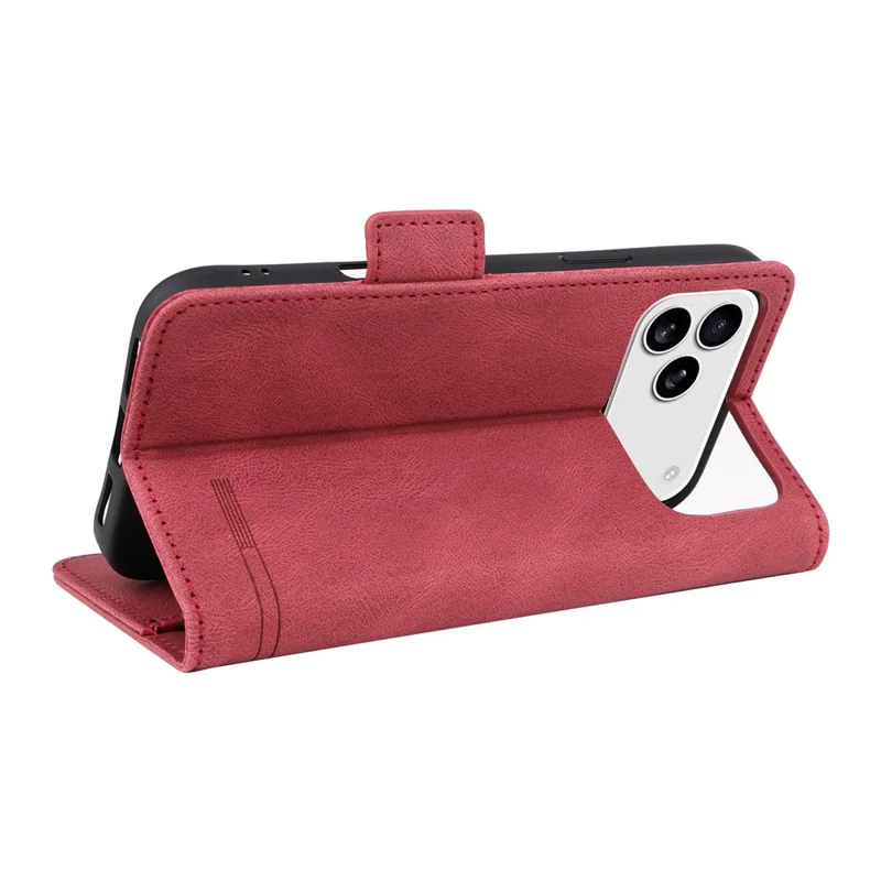 For iPhone 18 Pro Max / 17 Pro Max Case Leather Wallet Flip Phone Cover with Hardware Decor - Rose