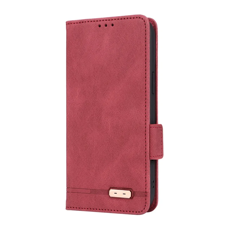 For iPhone 18 Pro Max / 17 Pro Max Case Leather Wallet Flip Phone Cover with Hardware Decor - Rose
