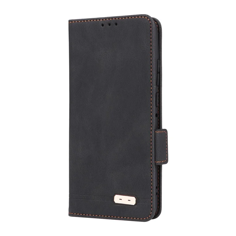 Capa para Motorola Edge 60 Pro 5G com Carteira de Couro, Flip e Decoração em Hardware - Preto