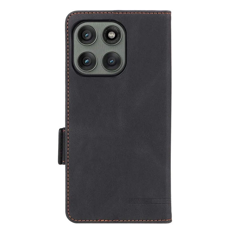 Capa para Motorola Edge 60 Pro 5G com Carteira de Couro, Flip e Decoração em Hardware - Preto