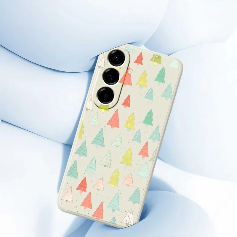 TPU-hoesje voor Samsung Galaxy A56 5G met kleurrijk bomenpatroon, rechte rand, zachte achterkant - Beige