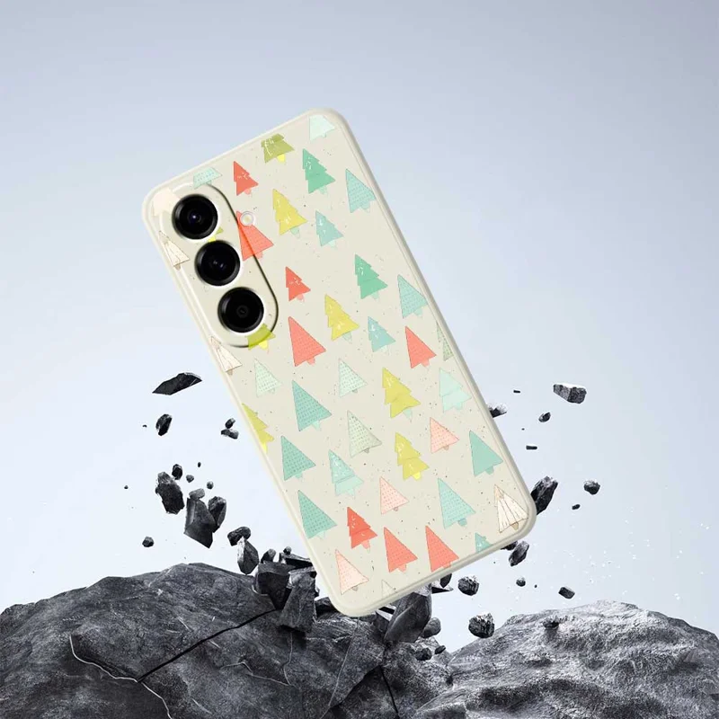 TPU-hoesje voor Samsung Galaxy A56 5G met kleurrijk bomenpatroon, rechte rand, zachte achterkant - Beige