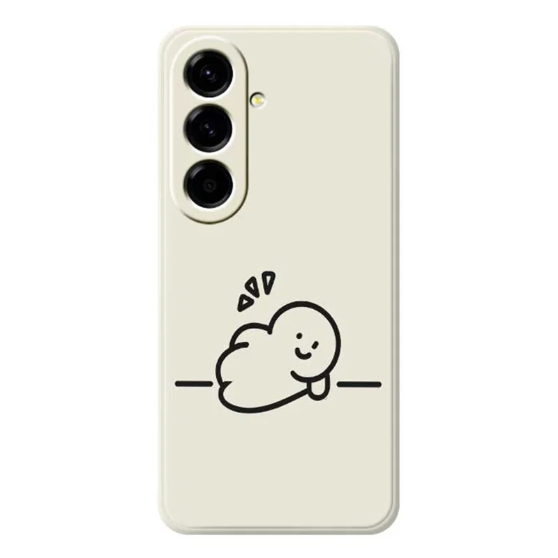 TPU-telefoonhoesje met stippelprint en rechte rand voor Samsung Galaxy A56 5G - Beige