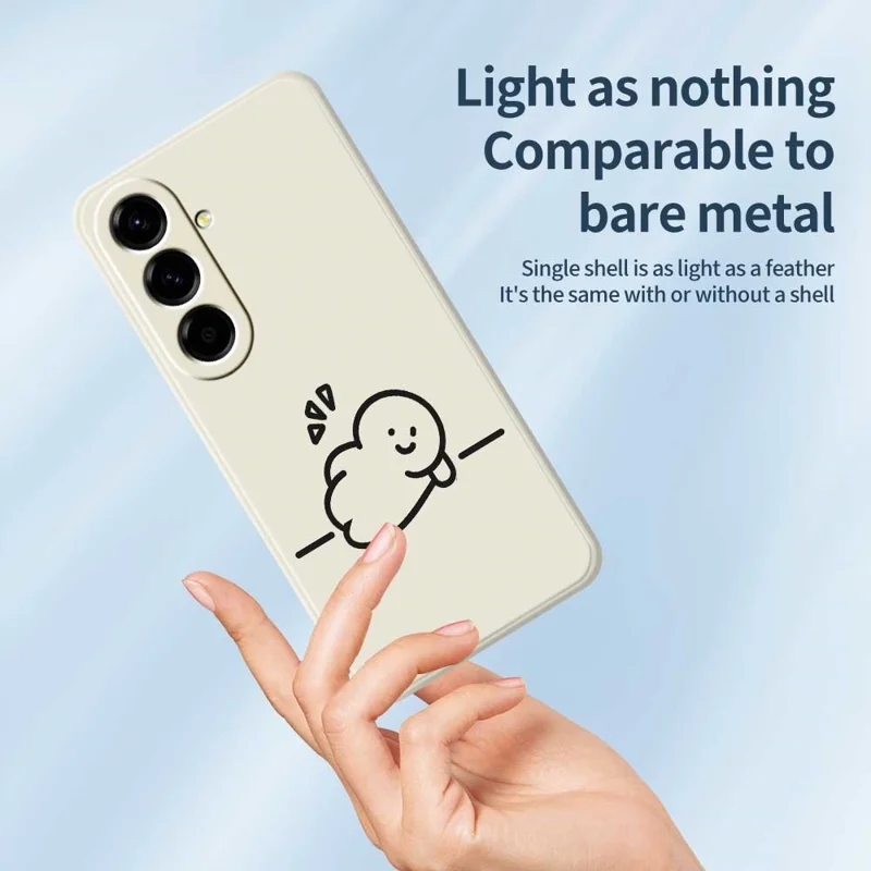 TPU-telefoonhoesje met stippelprint en rechte rand voor Samsung Galaxy A56 5G - Beige