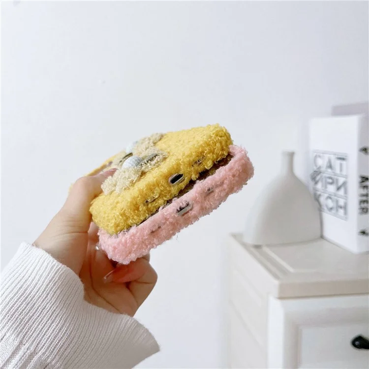 Для Iphone 14 Pro Max Flower Decor Plush + TPU Soft Case Anti-dop Protection Protection Cover Phone - Розовый