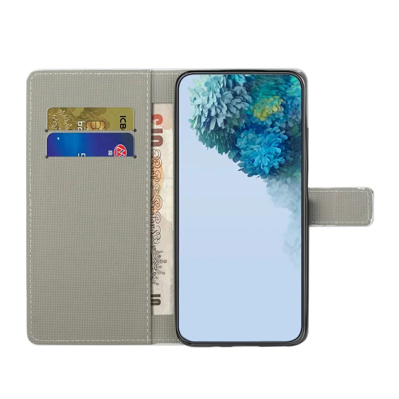 For Samsung Galaxy S25 FE Case Pattern Print PU Leather Wallet Phone Cover - Dots Owl