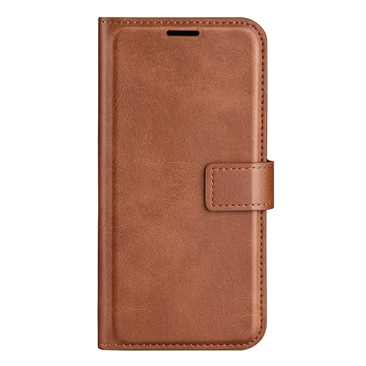 Pour Samsung Galaxy S23+ Anti-empreintes digitales Texture Veau Stand Wallet PU Leather Case Square Magnetic Clasp Flip Phone Cover - Marron Clair