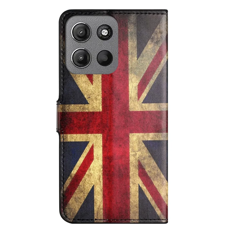 Pour Motorola Moto G86 5G Étui à Motif Imprimé Portefeuille en Cuir PU - Union Jack