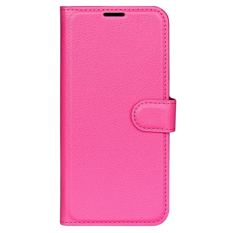 Para Samsung Galaxy S23 Anti-arañazos Textura Litchi PU Leather Full Protection Case Flip Stand Wallet Phone Cover - Rose