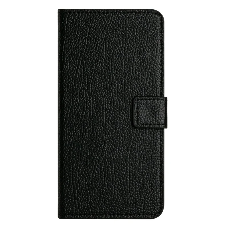 Wallet Case for Motorola Moto G56 5G / G66j 5G / G66y 5G PU Leather Phone Cover Litchi Texture, Black