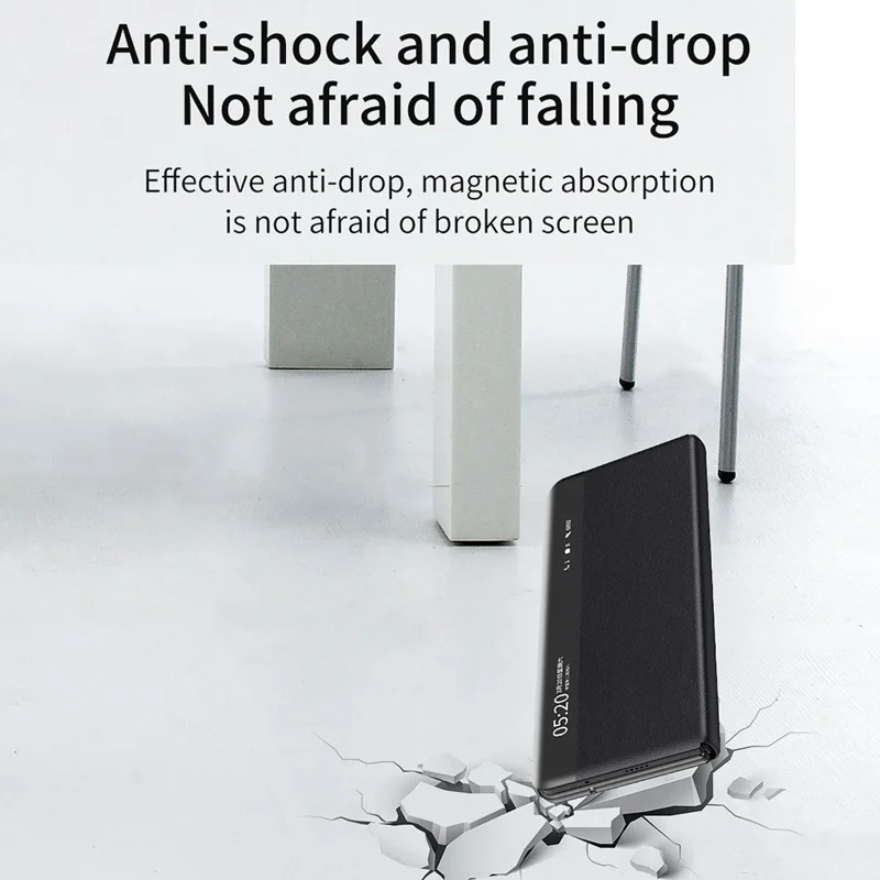 Per vivo X Fold5 5G Custodia Vista Finestra Pelle PU Supporto Custodia Smartphone - Nero