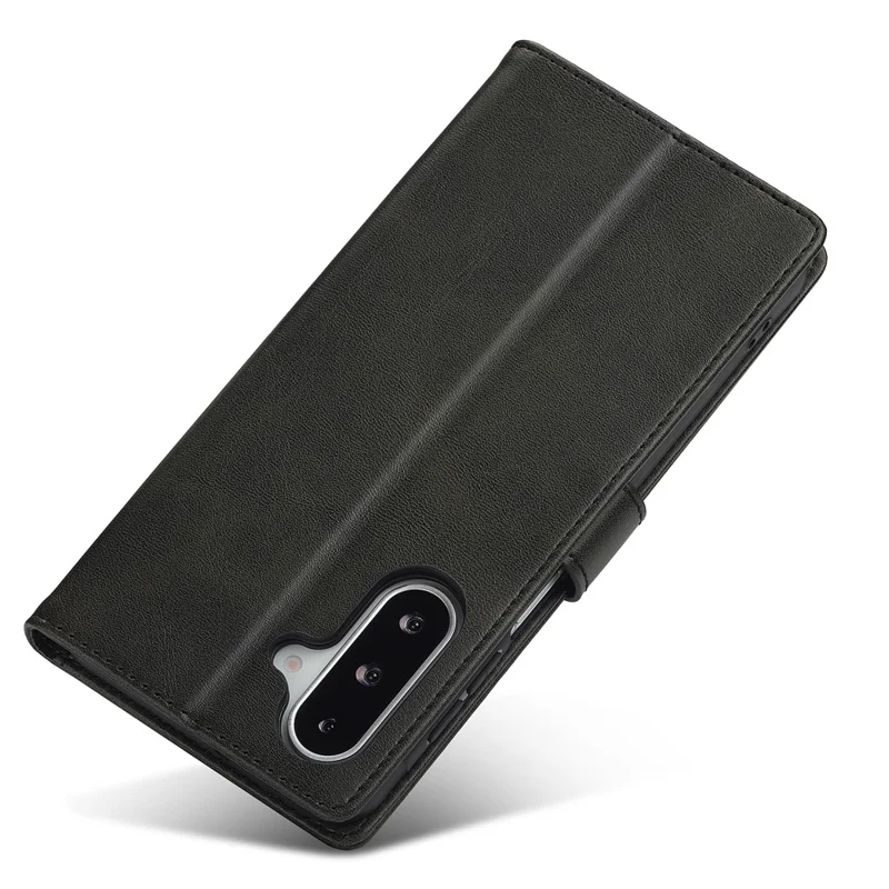 LC.IMEEKE Para Samsung Galaxy A17 Capa de Couro PU com Textura de Bezerro, Suporte de Carteira e Capa de Telefone - Preto
