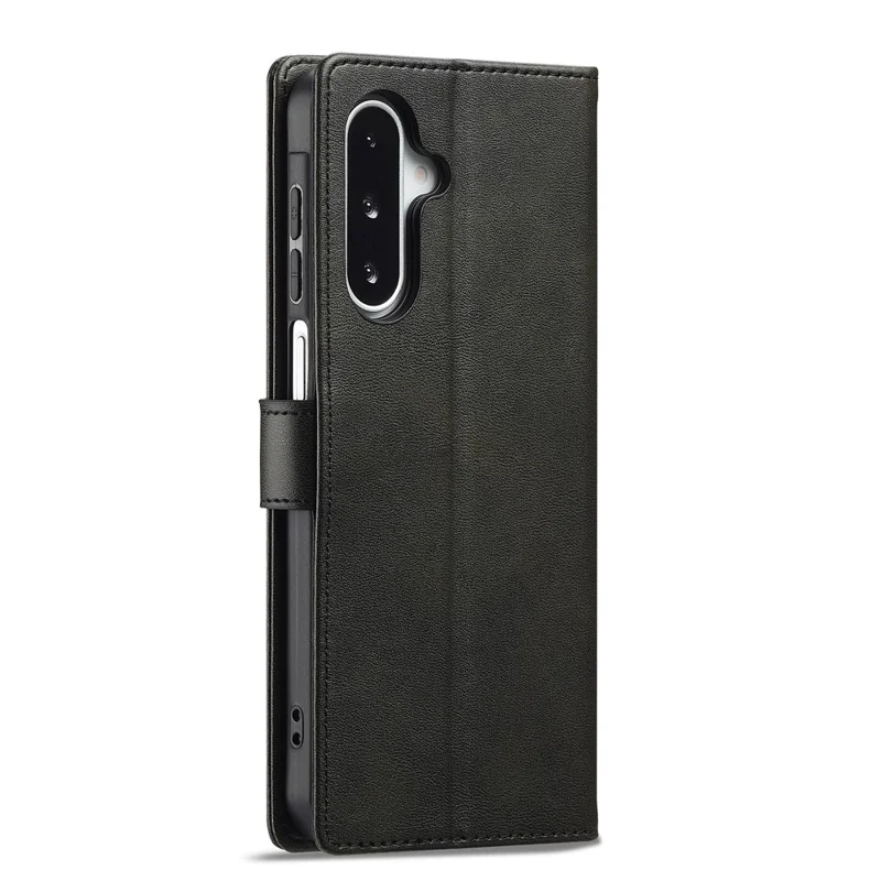 LC.IMEEKE Para Samsung Galaxy A17 Capa de Couro PU com Textura de Bezerro, Suporte de Carteira e Capa de Telefone - Preto