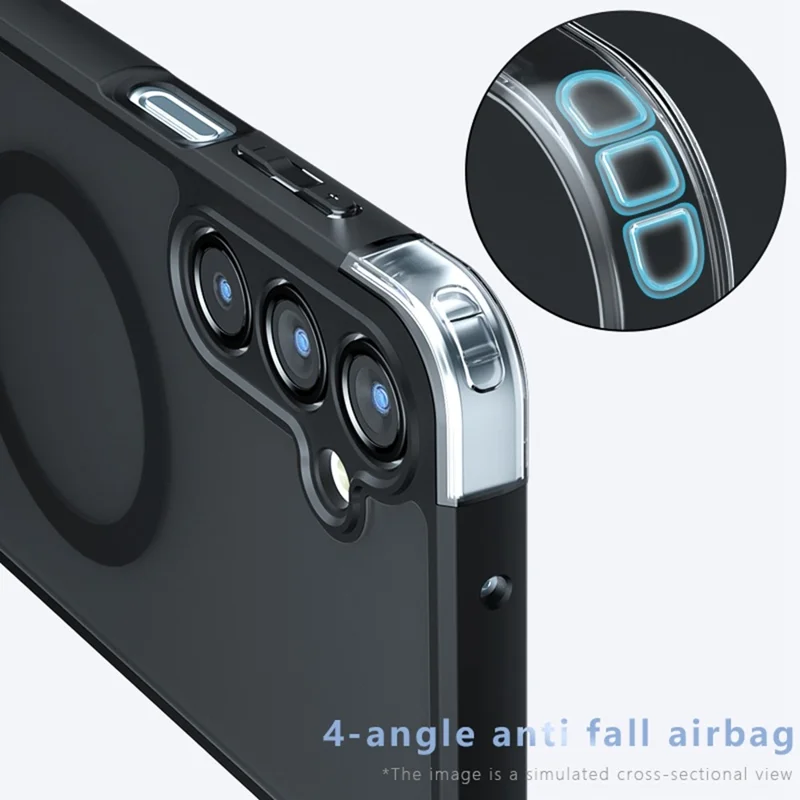 Capa para Samsung Galaxy M16 5G Compatível com MagSafe TPU+PC Acabamento Fosco