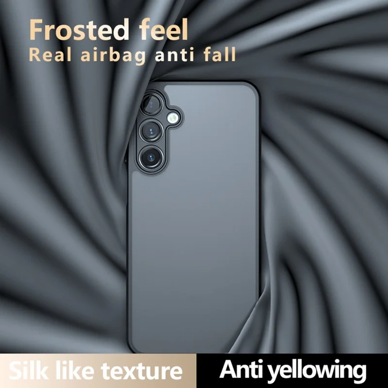 Чехол для Samsung Galaxy F16 5G / M16 5G с матовой кожаной текстурой из TPU и поликарбоната, прозрачно-черный