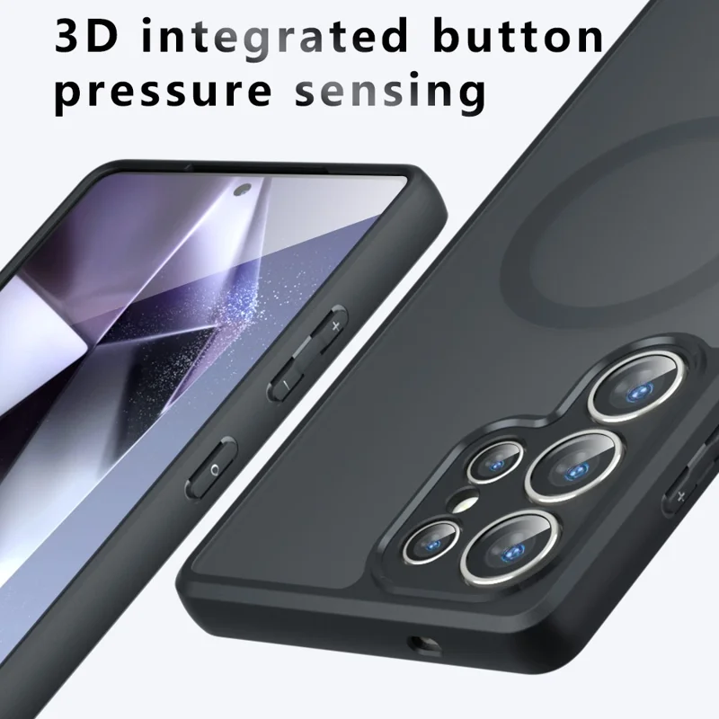 Capa para Samsung Galaxy S25 Ultra Compatível com MagSafe, Capa de Celular em TPU+PC Fosca