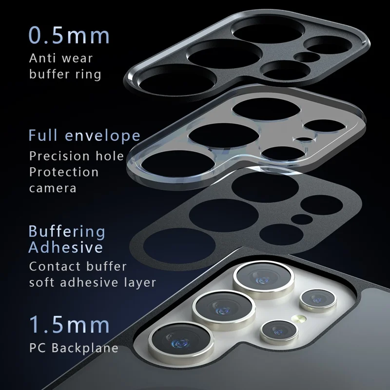 Für Samsung Galaxy S25 Ultra Hülle TPU + PC Stoßfeste Transparente Handyhülle