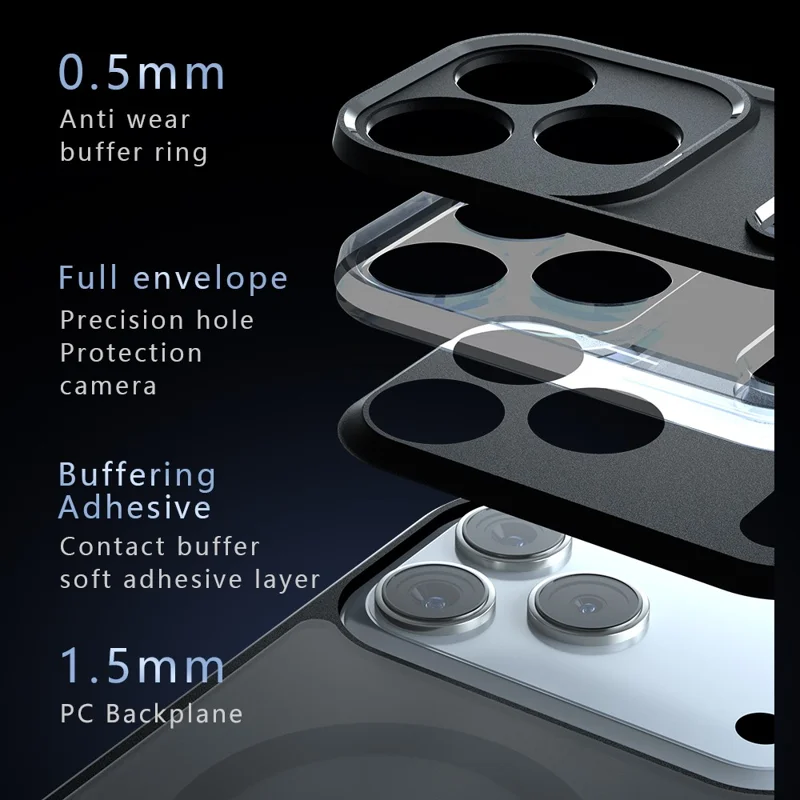 Capa para iPhone 17 Pro Compatível com MagSafe TPU+PC Capa de Celular Fosca
